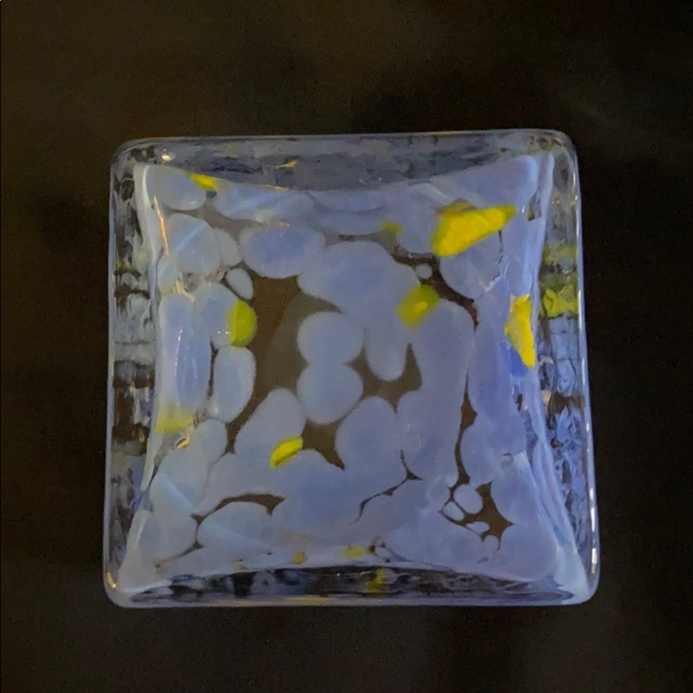 Square blown glass - candle holder or organizer - Picture 4 of 4